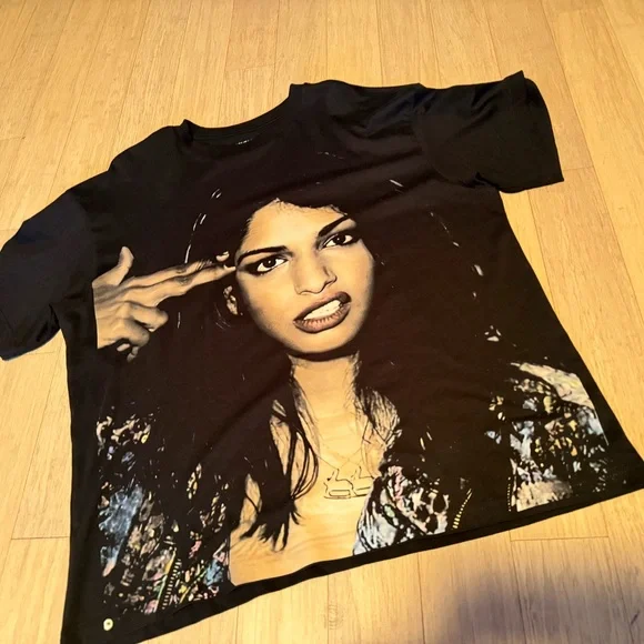 M.I.A Paper plane Supreme like Black Graphic Short Sleeve Tee - Picture 4 of 8